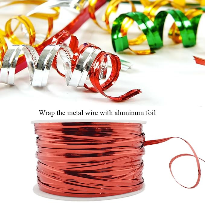HAHIYO 100Yards/300Feet/91M Red Metal Twist Ties Bread Candy Coffee Bag Ties Plant Garden Twist Ties for Cellophane Treat Bag Gift Wraping Bag Plastic Bag Halloween Party Cake Present Art Craft - color: Red, size: 100Yards/300Feet/91M