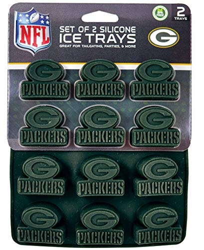 MasterPieces Game Day Set - FanPans NFL Green Bay Packers - Silicone Ice Cube Trays Two Pack - Dishwasher Safe - style: Green Bay Packers