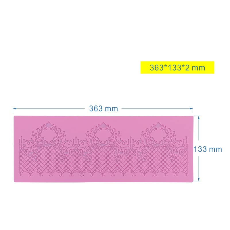 sugar edible heart Novelty Alcazar lace cake silicone Embossing Mat