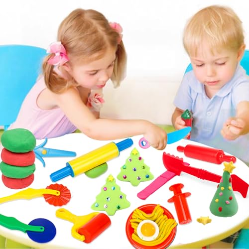 Dough Tool Kit,9 Pcs Basic Clay and Dough Tools Starter Set for Kids Includes Cutters Roller, Rolling Pins, Safety Scissors,Dough Extruder,Plastic Knife - style: 9pcs