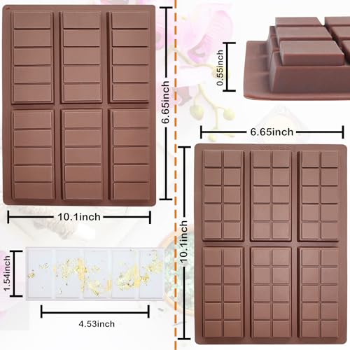 Wax Melt Molds Silicone,Chocolate Bar Mold - color: A