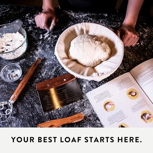Complete Sourdough Starter Kit 2-Banneton Set 10”, Beeswax Bag & Cookbook - size: Pro Sourdough Artisan Kit