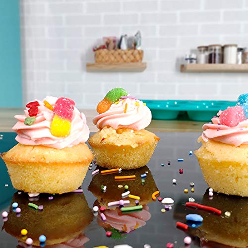CAKETIME Mini Muffin Pan 24 Mini Cupcake Pans Silicone Molds Food Grade Silicone Muffin Pans for Baking Pack of 2 - size: 24-Cup Mini