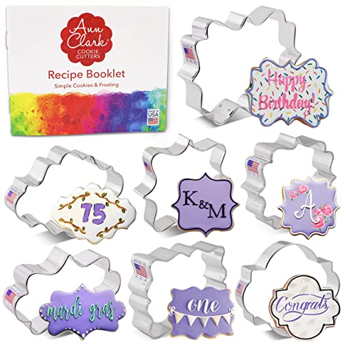 Ann Clark Plaques and Frames Cookie Cutters Set of 7, Made in USA