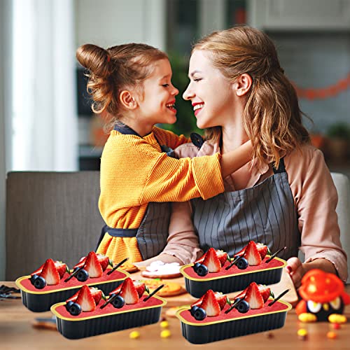 LNYZQUS Mini Loaf Pans with Lids 100 Pack, 6.8oz Small Cake Tins - color: Black, size: 6.8 oz