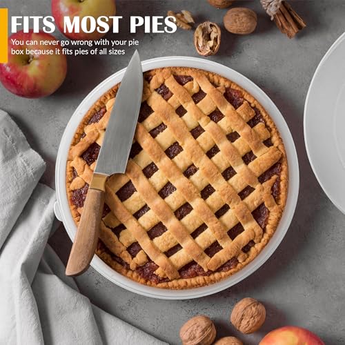 2 Pack Pie Carrier with Airtight Lid - Transport Pie Container, Storage
