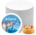 12 Inch Cake Drums, 40 Pcs Round Board Cardboard Cake Base for Display - color: White, size: 12inch/40Pcs