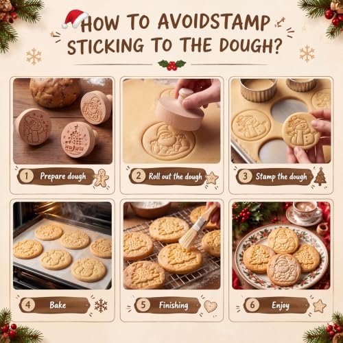 3 Set Classic Christmas Cookie Stamps, 2.5" Springerle Molds - style: Classic Christmas