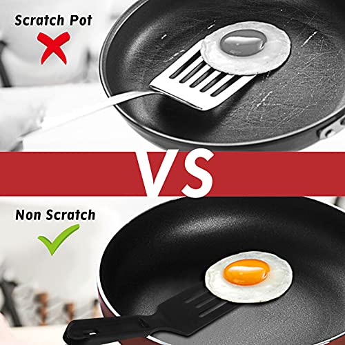 Professional Nylon Mini Spatula, Heat-Resistant Serving Spatula for Nonstick Pans, Small Turner for Brownies, Fried Eggs, Cakes, Lasagna or Cookie, Pie etc.