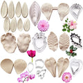 12set Gumpaste Flower Silicone Veiner Molds and Stainless Steel Cutter Set