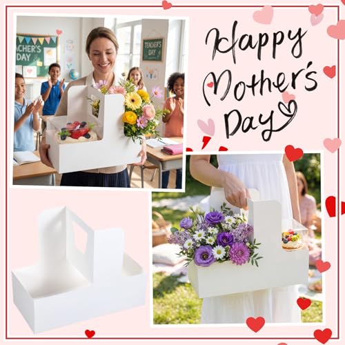 wedding gift basket thank you basket and PVC Cake Carriers (White, Classic) - color: White