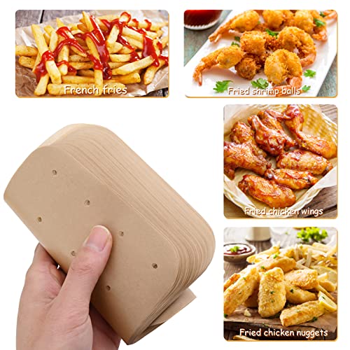 WMKGG Rectangular Air Fryer Parchment Paper, 100 PCS Air Fryer Liners - size: 5.5"x8.1"-100 pcs Parchment Paper
