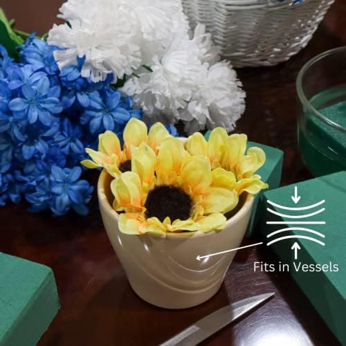 FLOFARE Floral Foam Base 12" L x 10" W x 3" H, Large Floral Foam Block for Fresh and Artificial Flower Arrangement Supplies for Arts, Crafts, Office Decor, Home Decor, Wedding Decor and Party - size: Large Floral Foam Board