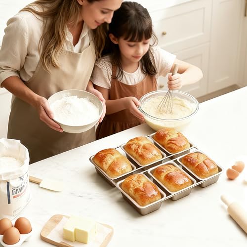 6-Cavity Mini Loaf Pan-Gold - size: 6 Cavity Gold