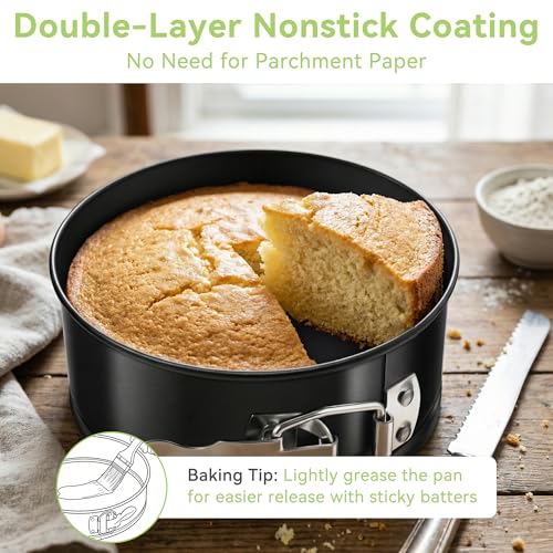 USLAI 4 Inch Mini Springform Pan Set, Nonstick & Leakproof, 4 Pieces - size: 4 Inch
