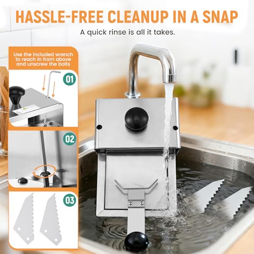 Newhai Commercial Bagel Slicer, Stainless Steel, for Even Bagels & Buns