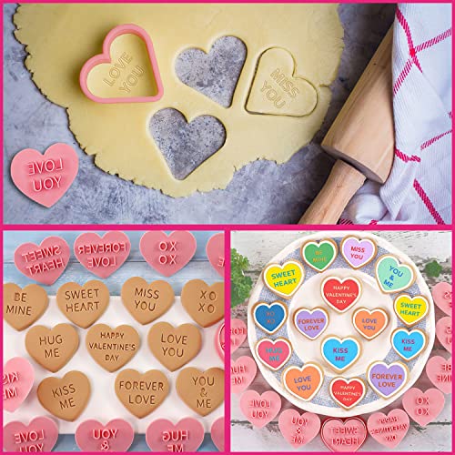 Valentines Cookie Cutters Heart Shapes for Baking, 10 Pcs