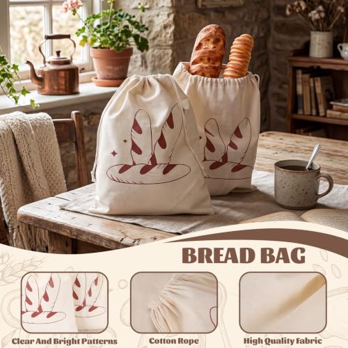 6 Pcs Nonstick French Bread Loaf Pan Linen Bags Set