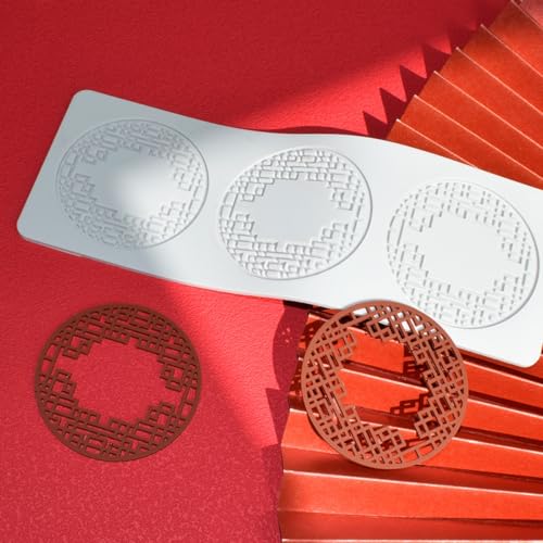 Lace Mold for Sugarcraft, Window Pattern Chocolate Molds, Buttercream, Fondant, Gum Paste, Polymer Clay, and DIY Cake Decorating Tools (B_ Window Pattern) - size: B_ Window Pattern