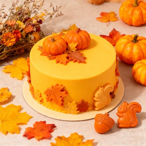 Fall Silicone Molds for Chocolate Candy Soap, Set of 2 - color: Orange-QY357