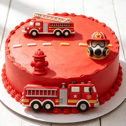 Firefighter Silicone Fondant Mold, Fire Truck Chocolate Molds