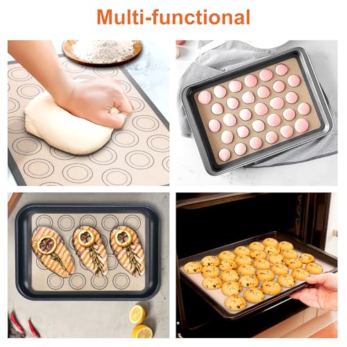 HOOMIL Macaron Silicone Baking Mats, 18 x 13 Inch, 2-Pack - size: 18" x 13"