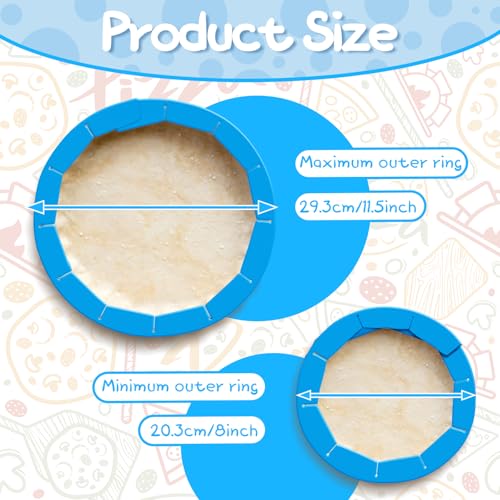 Adjustable Silicone Pie Crust Shield, Reusable for Baking - color: Blue