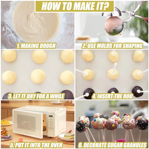 Cake Pop Sticks and Wrappers,Cake Pop Maker Set Cake Pops Making Tools