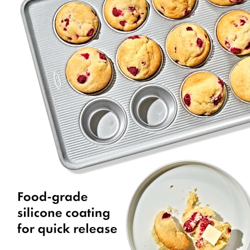 OXO Good Grips Non-Stick Pro Clear Coated Metal Bakeware 12 Cup Muffin Pan, Muffin Pan - style: 12 Cup Muffin