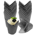200 Pcs Grid Tulip Cupcake Liners Black Greaseproof Baking Cups - color: Grid
