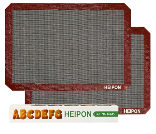 Perforated Silicone Baking Mat,16.54"Lx11.61"W (Red&Black,2pcs) - size: 16.54"Lx11.61"W 2PCS