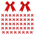 50 Pcs Twist Tie Bows for Treat Bags and Gift Wrapping, Red - color: Red