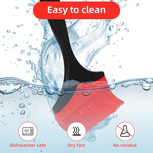 Silicone Basting Pastry Brush, 2 Pcs 3.94 Inch Extra Wide Basting