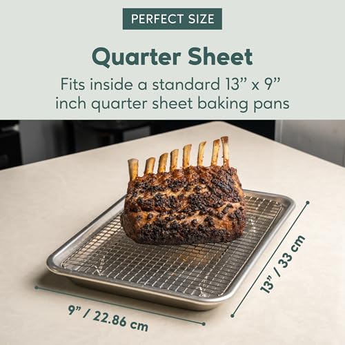 Ultra Cuisine Cooling & Baking Rack Set - 8.5'' x 12'' - Set of 2 - size: 8.5" x 12" 2-Pack