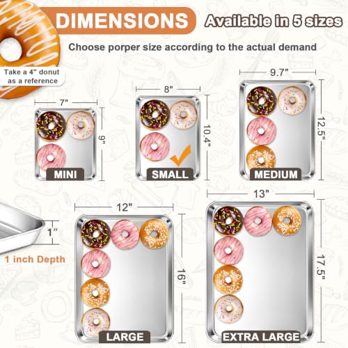 10.4"x8" Baking Sheet Pan(2Pcs), Joyfair Stainless Steel Toaster Oven Tray - size: 10.4"x8"