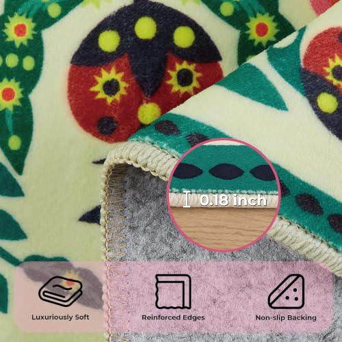 Pomegranate Runner Rug 2x6 Washable Accent Rug - color: Pomegranate 02, size: 2' x 6' (Rectangular)