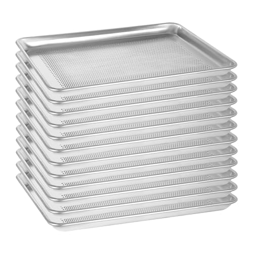 12 Pack Half Size Aluminum Baking Sheet Pan, 18 x 13 in - size: 12-pack Perforated Half Size (18"x13")