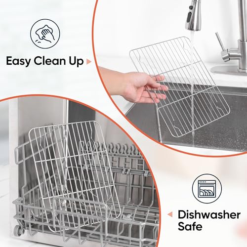 Homikit 2 Pack Cooling Racks, 12’’ x 9’’ Stainless Steel Baking Rack - size: 11.6*9.1 Inch