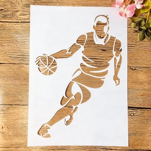 TIAMECH A4 Reusable Basketball Stencil for Painting - style: Basketball