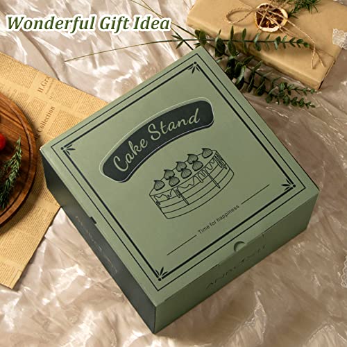 ANBOXIT Cake Stand with Dome Lid, Acacia Wood Cake Plate with Cover - size: Acrylic Dome - Flat