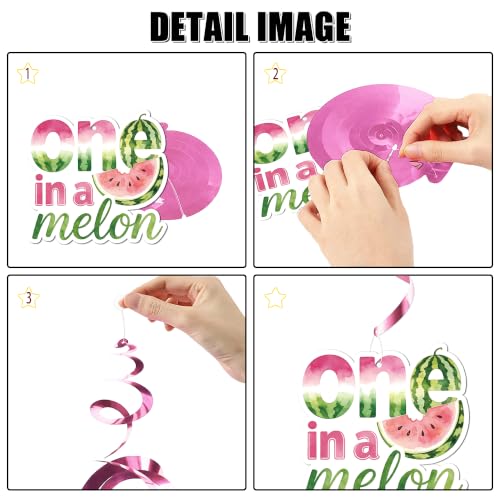 One in a Melon Decorations Set, Watermelon Themed Birthday Decoration