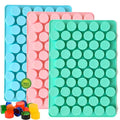 3pcs Round Candy Molds Silicone Molds for Hard Candy, Gummy, Caramels, Chocolate, Ganache, Ice Cubes, 220 Cavity - color: 3pc-55 Cavities Round