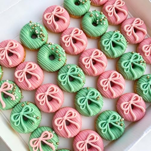 Bow Chocolate Silicone Molds, 11 Cavities Bowknot Coquette Fondant Mold - style: Bow-11 Cavities