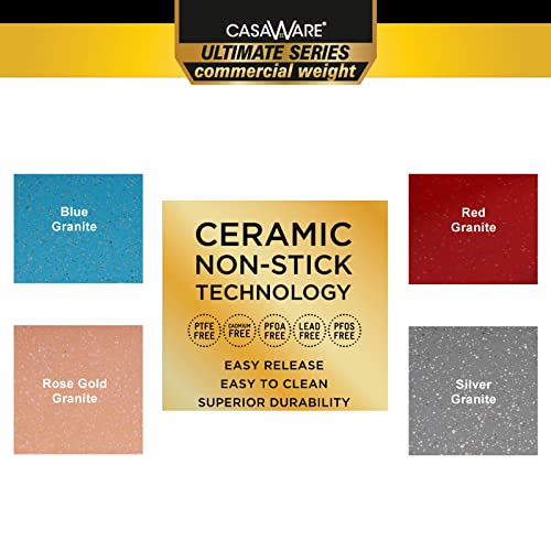 casaWare 3pc Ultimate Cookie Sheet Set (Red Granite) - color: Red Granite