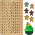 Mini Gingerbread Man Silicone Molds, 100 Cavity Christmas Gummy Molds - color: 100-Cavity Gingerbread Man Chocolate Molds