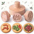 3 Set Xmas Cookie Stamps, 2.5" Springerle Molds for Baking - style: Xmas