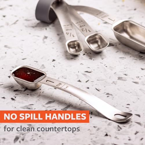 Full Circle Level Up Precision Stainless Steel Measuring Spoons - style: Measuring Spoons 4pc