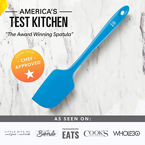DI ORO Silicone Spatula Set - 600F Heat Resistant, 3-Pc Blue - color: Blue