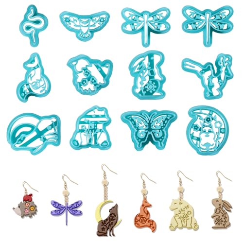 ORIGACH 12 Pcs Forest Animals Polymer Clay Cutters Set - style: Forest Animals