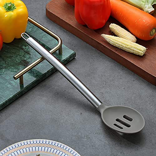 Berglander Cooking Spoon, Non-stick Silicone Slotted, Basting Spoon For Cooking, Kitchen Serving Dishwasher Safe, Easy to Clean - style: d. Slotted Spoon